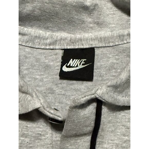 Nike Shirt Mens M Grey Long Sleeve Polo Raised Logo Just Do It - Picture 3 of 7